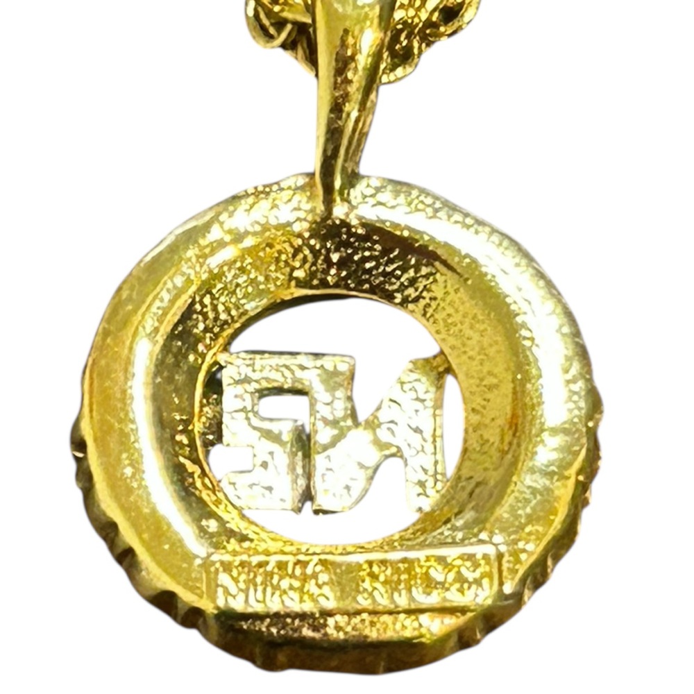 Nina Ricci Gold and Silver Necklace with Rhinestones - Picture 3 of 3